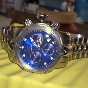 Invicta Silver and Blue Men's Watch